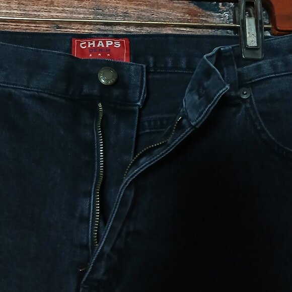 Chaps Jeans Plus Size 16W Straight Mid Rise Black Denim Stretch - Picture 6 of 8